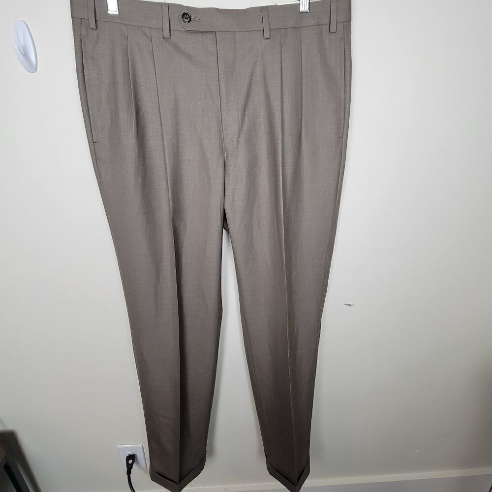 Lauren Ralph Lauren Classic-Fit Sharkskin Pleated Wrinkle Resistant Dress Pants